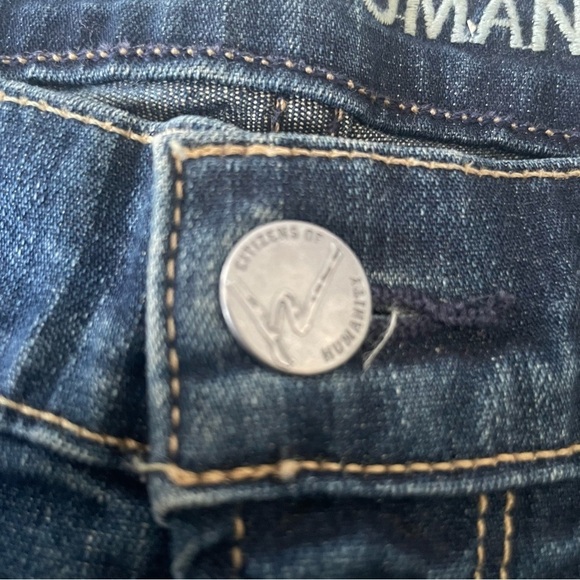 Citizens of Humanity "Ava" Low Rise Straight-Leg Jeans- Distressed- Size 24 - Picture 6 of 12